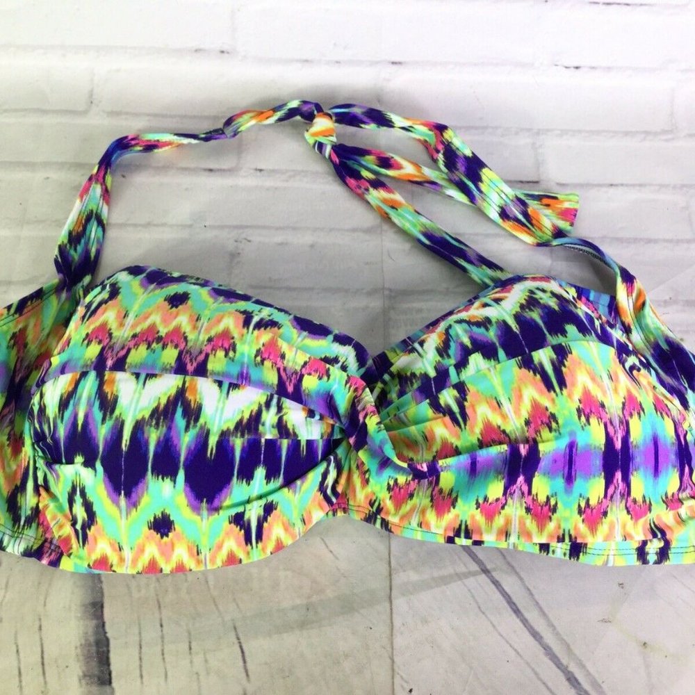 V.M. Swimwear Colorful Bikini Swim Top Tie Dye 24W